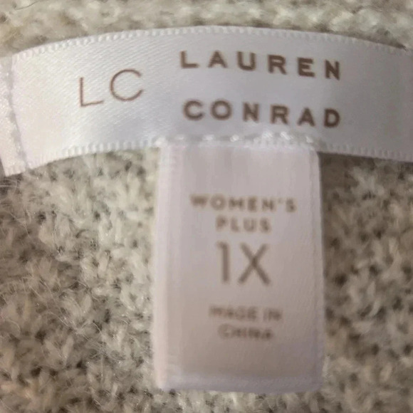 Lauren Conrad Women's Sweater Tan and Cream Size 1X nwt - Picture 7 of 9